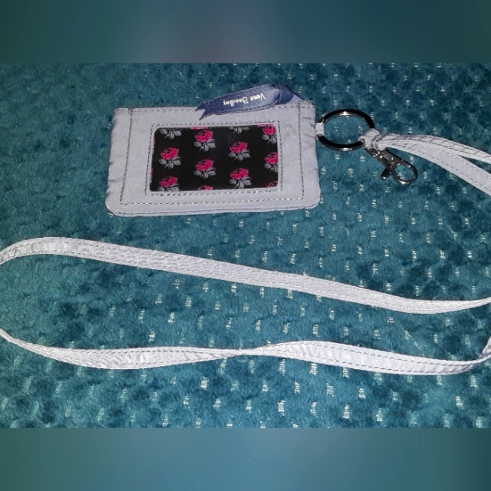 Vera Bradley Blue ID lanyard